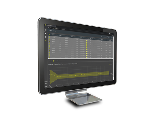 此界面結合測試資料清單與資料趨勢圖,清晰展示測試過程中每個數值的變化情況,幫助使用者快速識別趨勢偏移和潛在異常